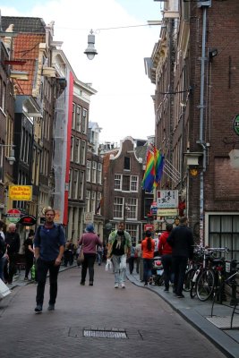 RAINBOW FLAGS INDICATE LGBT FRIENDLY BUSINESS