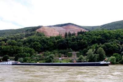 UGLY AND NOISY QUARRY ALONG THE RHINE