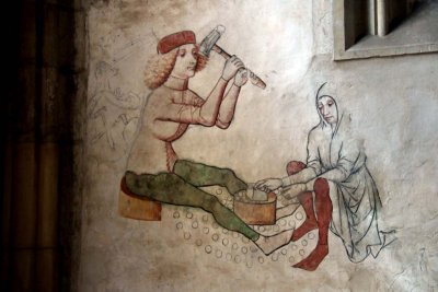 ART DEPICTING COIN MAKING