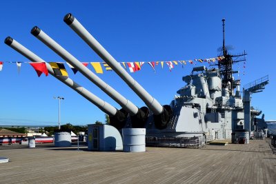 USS Battleship Missouri after deck cannons (redo) (01/31/2015)