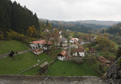 view from Predjama Grad