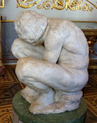 The Crouching Boy by Michelangelo