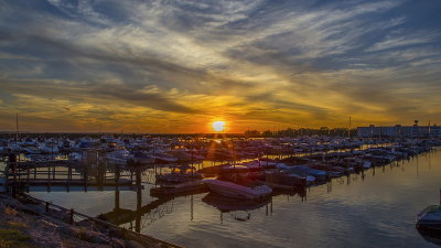 Sunset On NFTA Boat Harbor