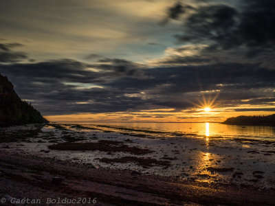 Coucher de soleil a mare basse_Sunset at low tide