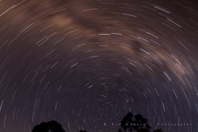 Star Trails with the Milky Way