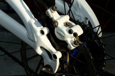 Rear brakes, Avid Juicy 5 calipers, 185mm
