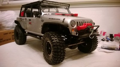 My SCX10 with the Rubicon body.