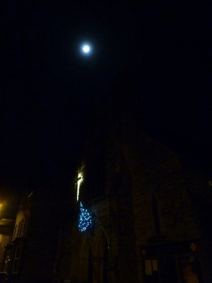 Lights on the Methodist chapel