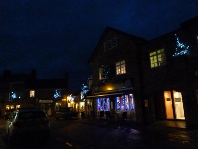 Christmas lights in Bakewell