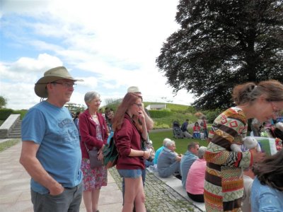 Viewing the falconry display