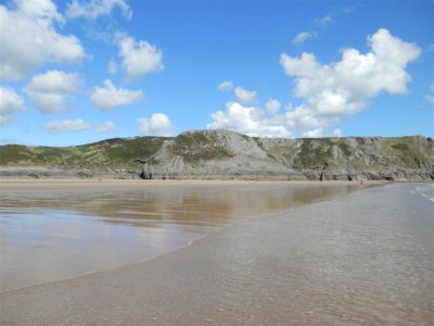 Looking east from Pobbles beach