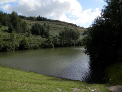 First view of the reservoir, at our coffee stop