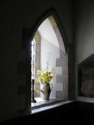 Window in Llanmadoc Church