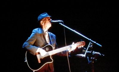 Leonard Cohen on guitar