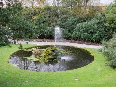 Fountain at new visitor centre, Dunham Massey