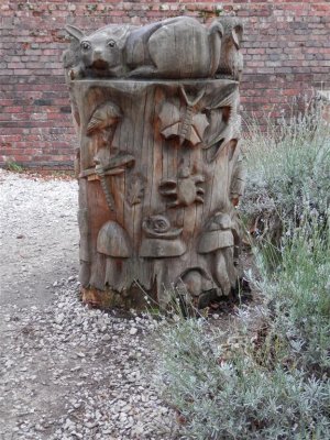 Carved stump at Dunham Massey