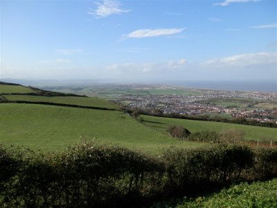 View from Gwaenysgor viewpoint, towards Rhyl and Prestatyn