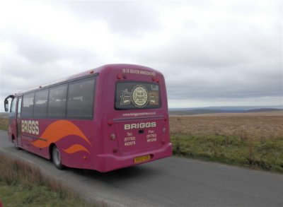 Our coach, courtesy of Countryside Connections, delivers us safely to the start point