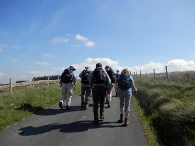 Our group of 12 Ramblers sets out
