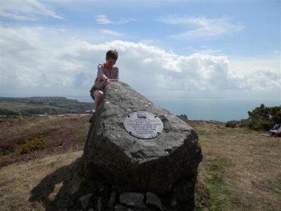 Linda can't resist a climb