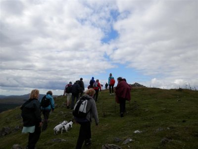 Heading up to the trig point