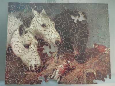 Incomplete - A Scanty Meal - Chad Valley 110 piece plywood puzzle