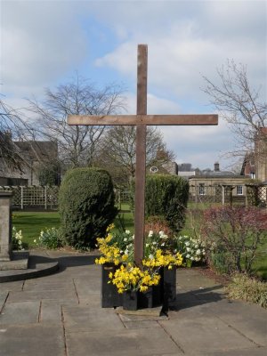 Easter decorations in Rutland Square gardens