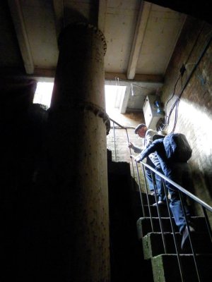 Steep deep steps to the underground reservoir