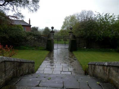 Wet steps at Eyam Hall