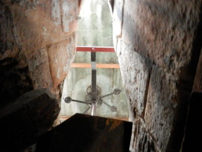 The back of the church clock