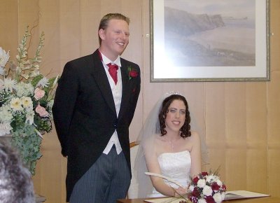 Clare Davies and Darren Mogridge's wedding