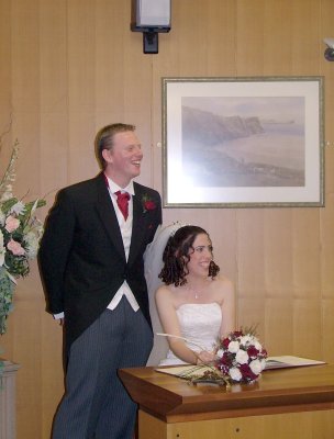 Clare Davies and Darren Mogridge's wedding