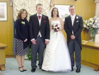 Clare Davies and Darren Mogridge's wedding