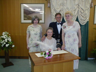 Elaine Wilson & John Reed's Wedding Day 4 July 2003