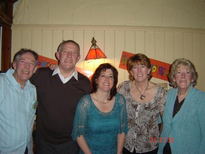 John Reed's 60th - with Iain Reed, John's daughter Julie Davies, Alison Davies, Sylvia Holloway