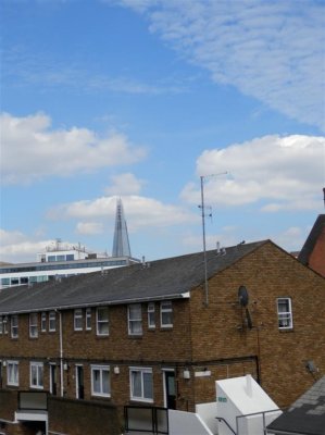 The Shard from our Waterloo Road Travelodge room