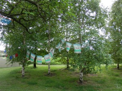 Nepalese flags in Hatherley Park