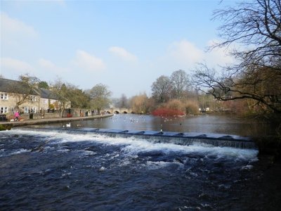 A brisk Sunday morning walk past the River Wye, Bakewell