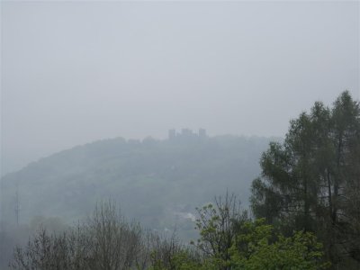 Riber Castle in the mist