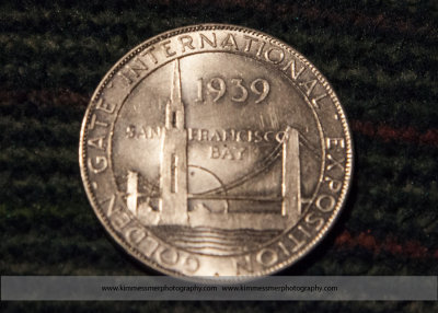 1939 Union Pacific Golden Gate International Exposition coin