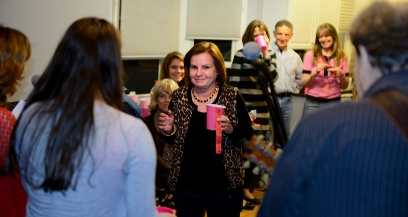 The pink cup is key to prize collection