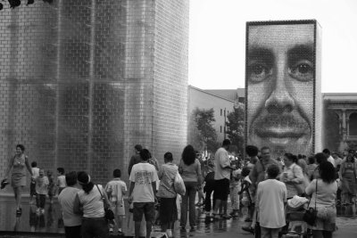 Chicago, IL - Crown Fountain Millennium Park