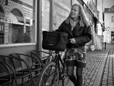 Woman and her bike