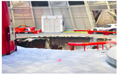 8 cars fall into sinkhole at Corvette museum
