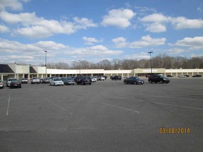 Almost empty shopping center, was once full