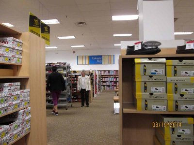 In Sears shoe dept.