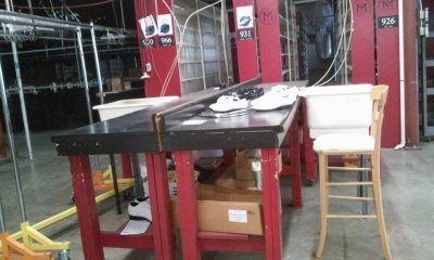 Alfredo's former work table and chair
