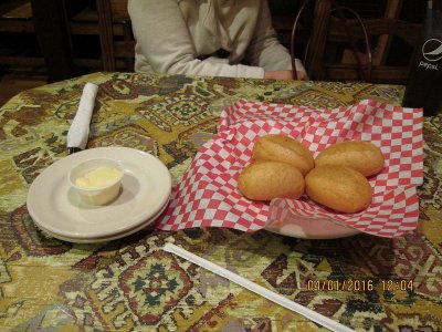 Fried rolls at Old Hickory Steak House