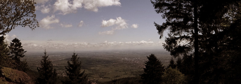 A panoramic view on the plain of Alsace