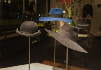 Elegant hats look even more fashionable at night